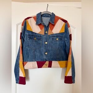 Vintage Free People Patchwork Denim Jacket
